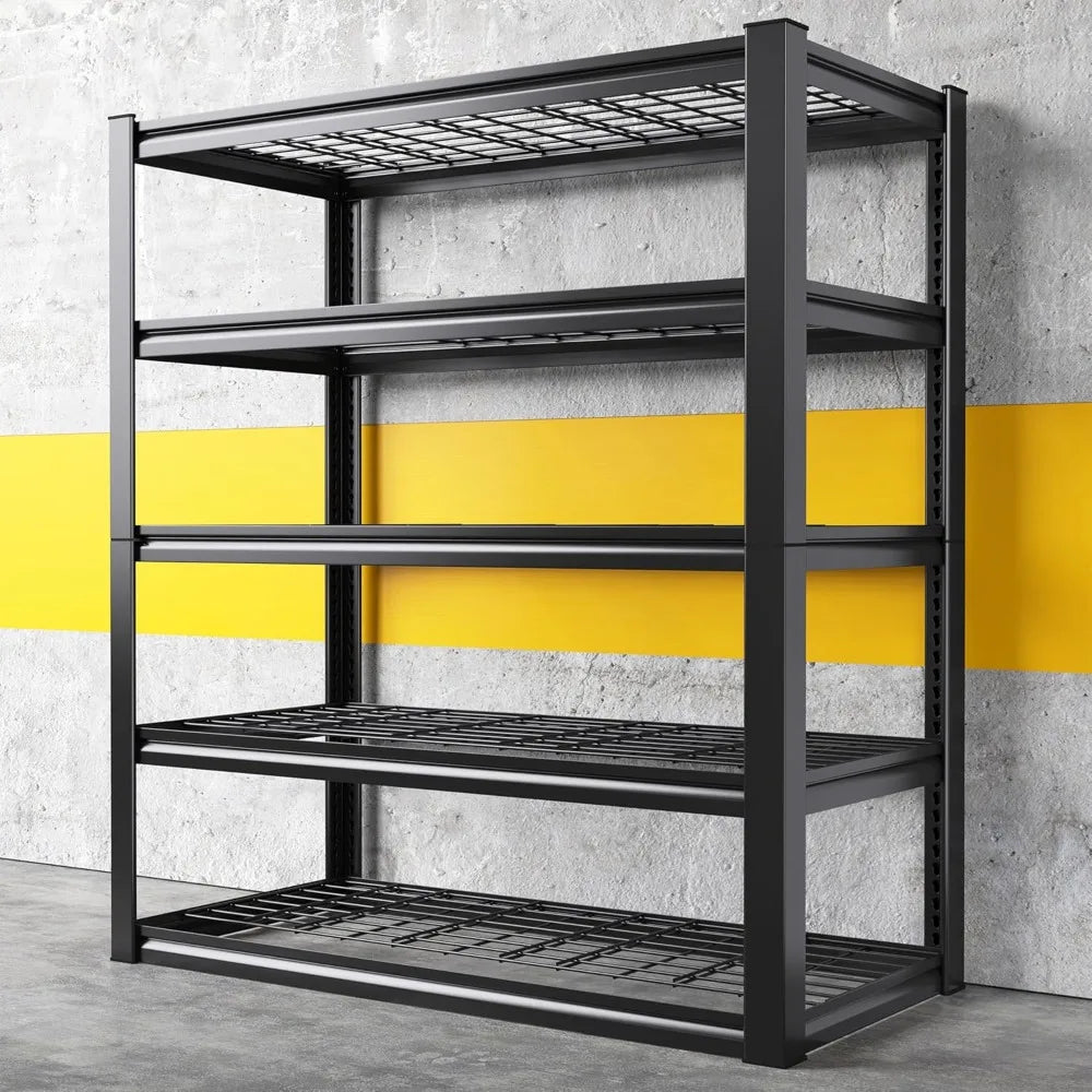 Garage Shelving 3000LBS, Heavy Duty Storage Shelves, Adjustable Industrial Metal Shelving Unit for Garage