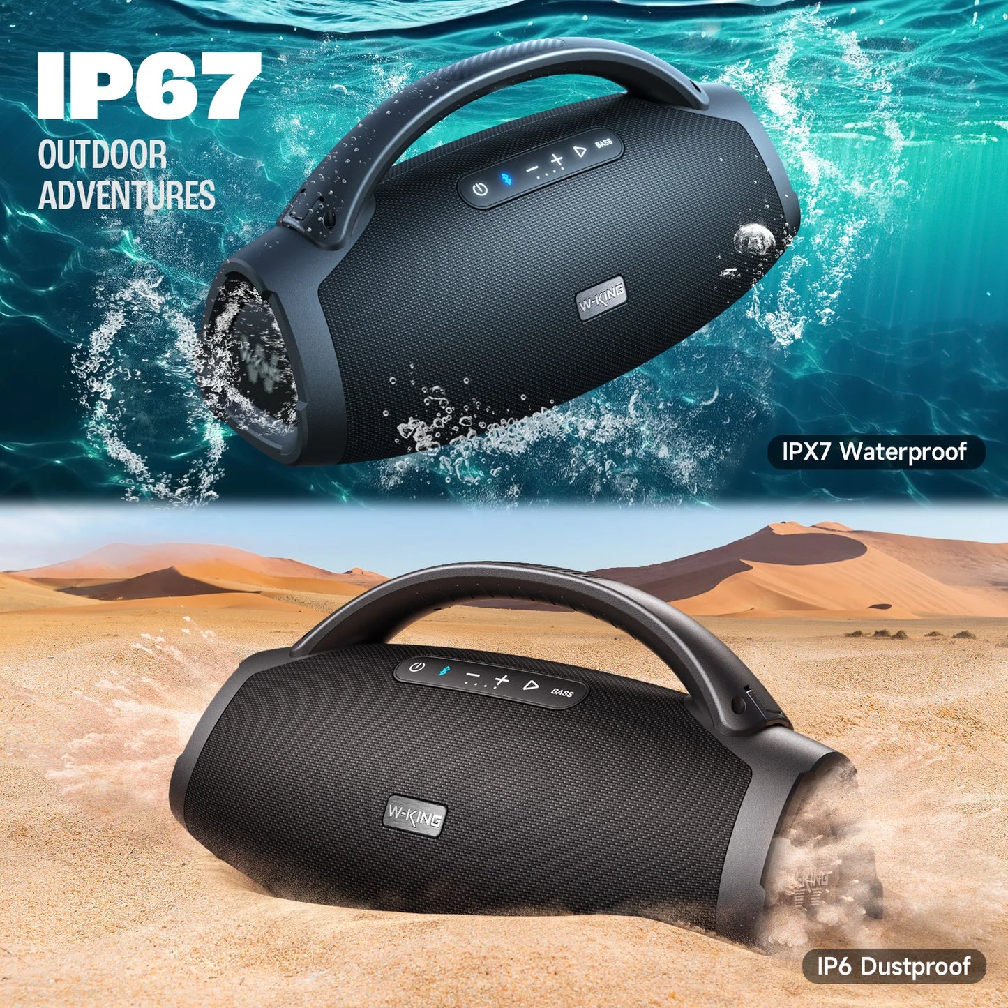 W King 200W RMS Portable Bluetooth Speaker IPX7 Waterproof