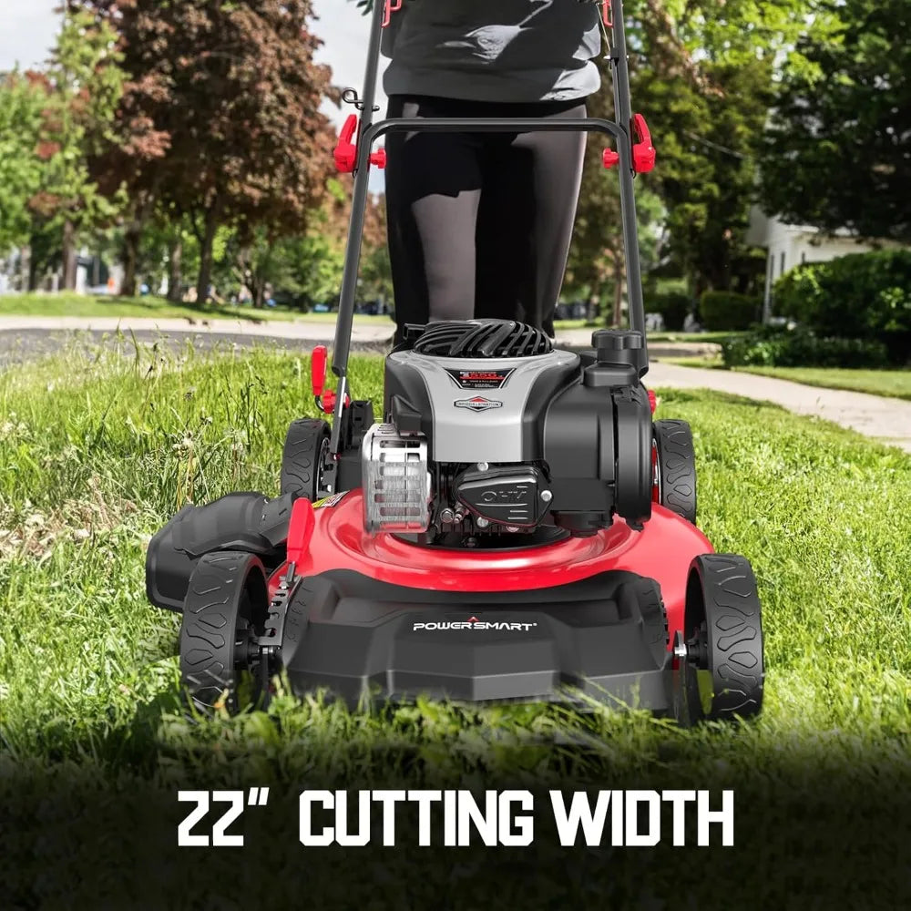 Self Propelled Gas Lawn Mower 22 Inch Briggs Stratton