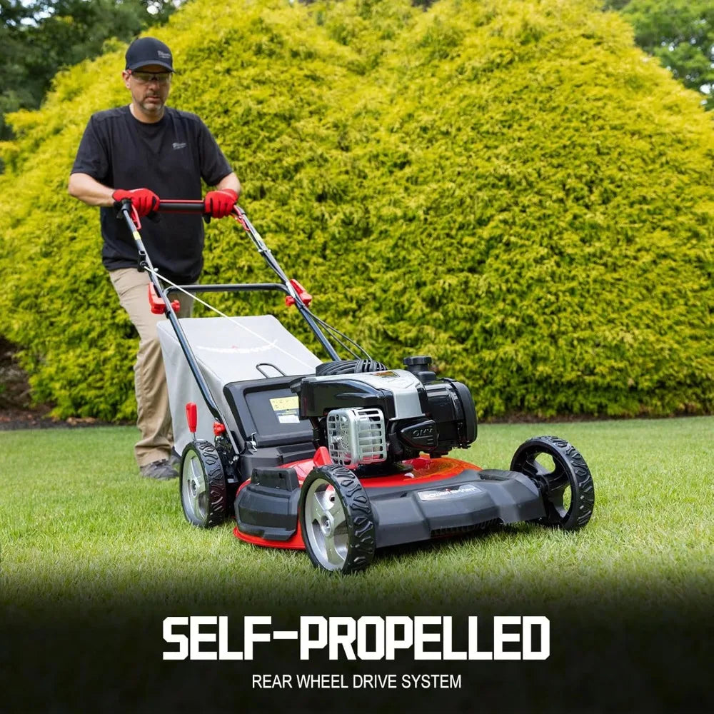 Self Propelled Gas Lawn Mower 22 Inch Briggs Stratton