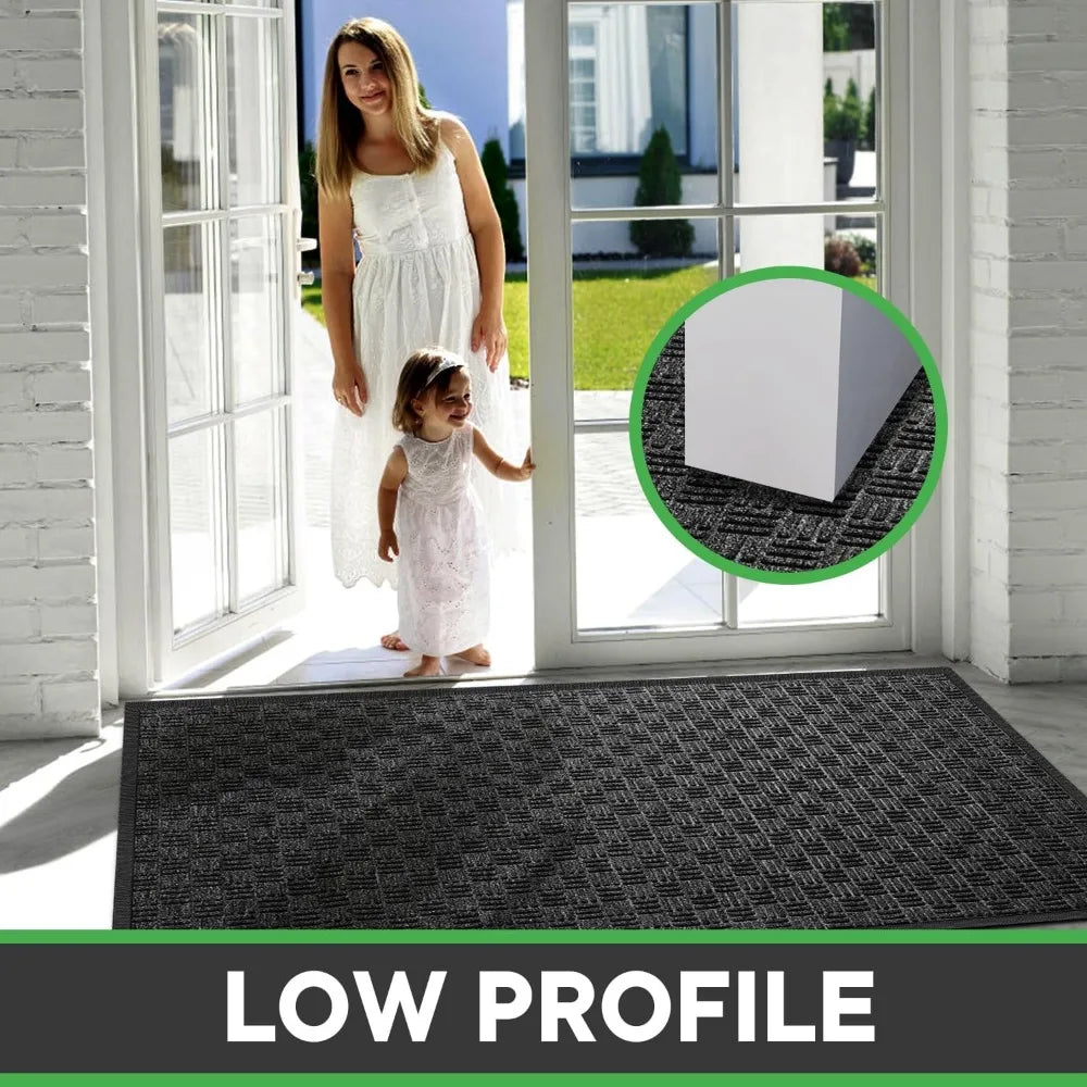 Front Door Mat Heavy Duty Dirt Trapper Absorbent Waterproof