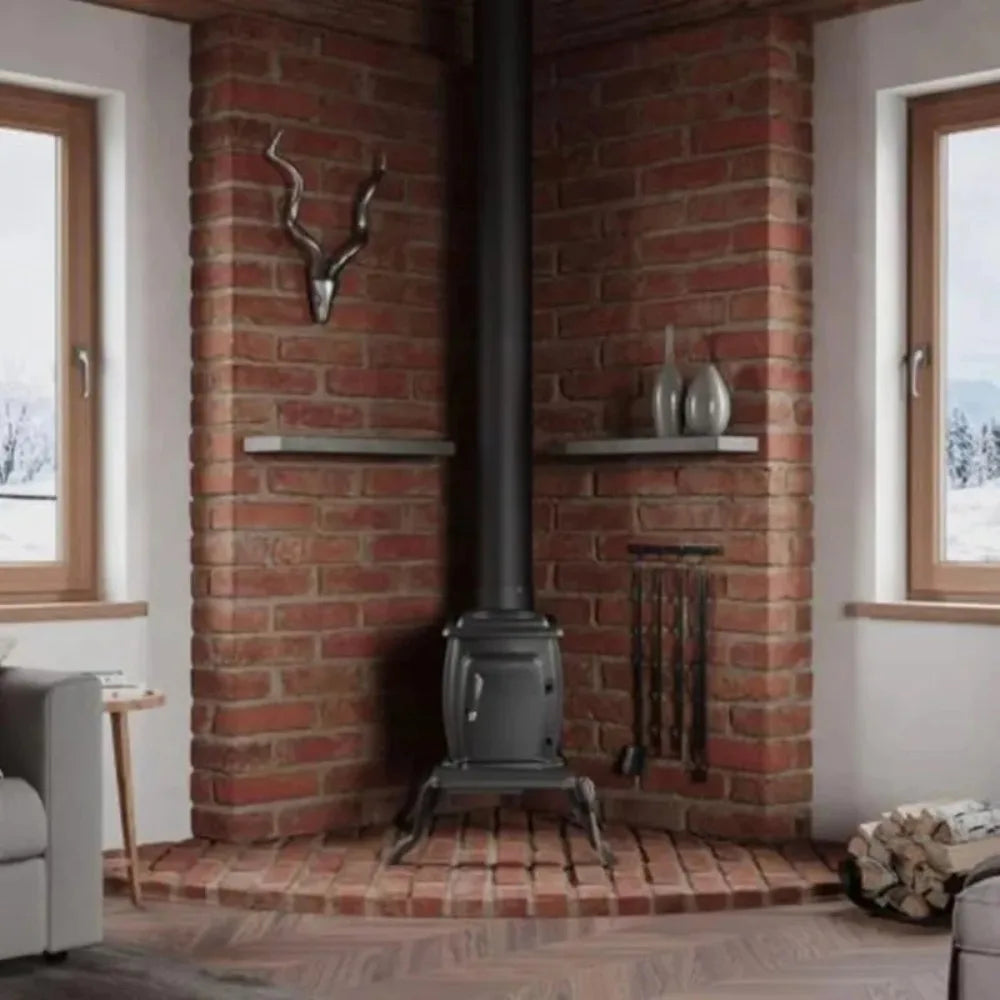 Cast Iron Wood Stove 54,000 BTU With Cool Touch Handle