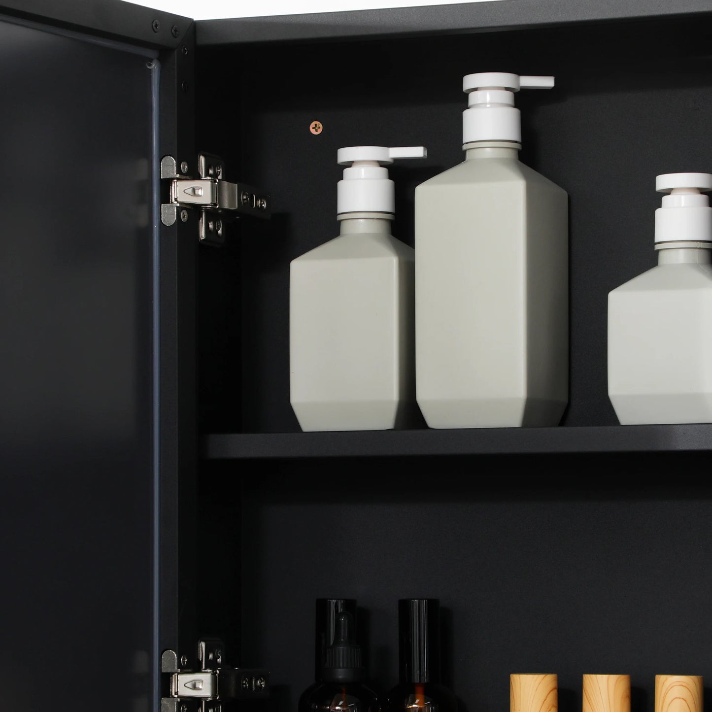 Kleankin Wall-Mounted Medicine Cabinet with Mirror, Bathroom Cabinet Black