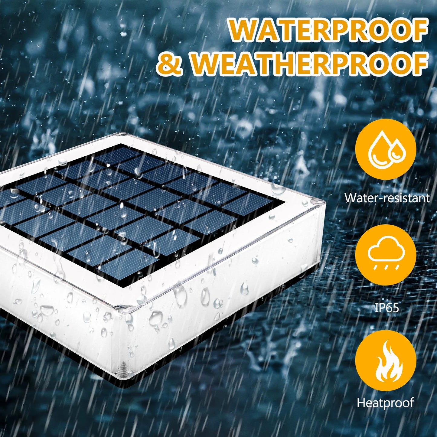 2 Pack Solar Power LED Lights IP65 Waterproof Garden Decor