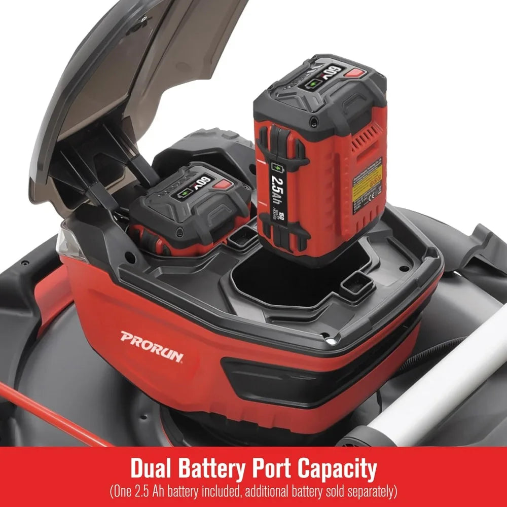 60V Cordless Lawn Mower With 21 Inch Steel Deck Battery