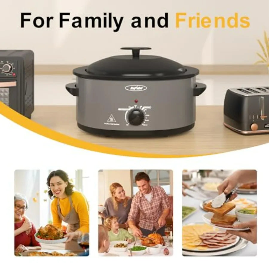 Electric Turkey Roaster With Self Basting Lid 8 Qt Stainless