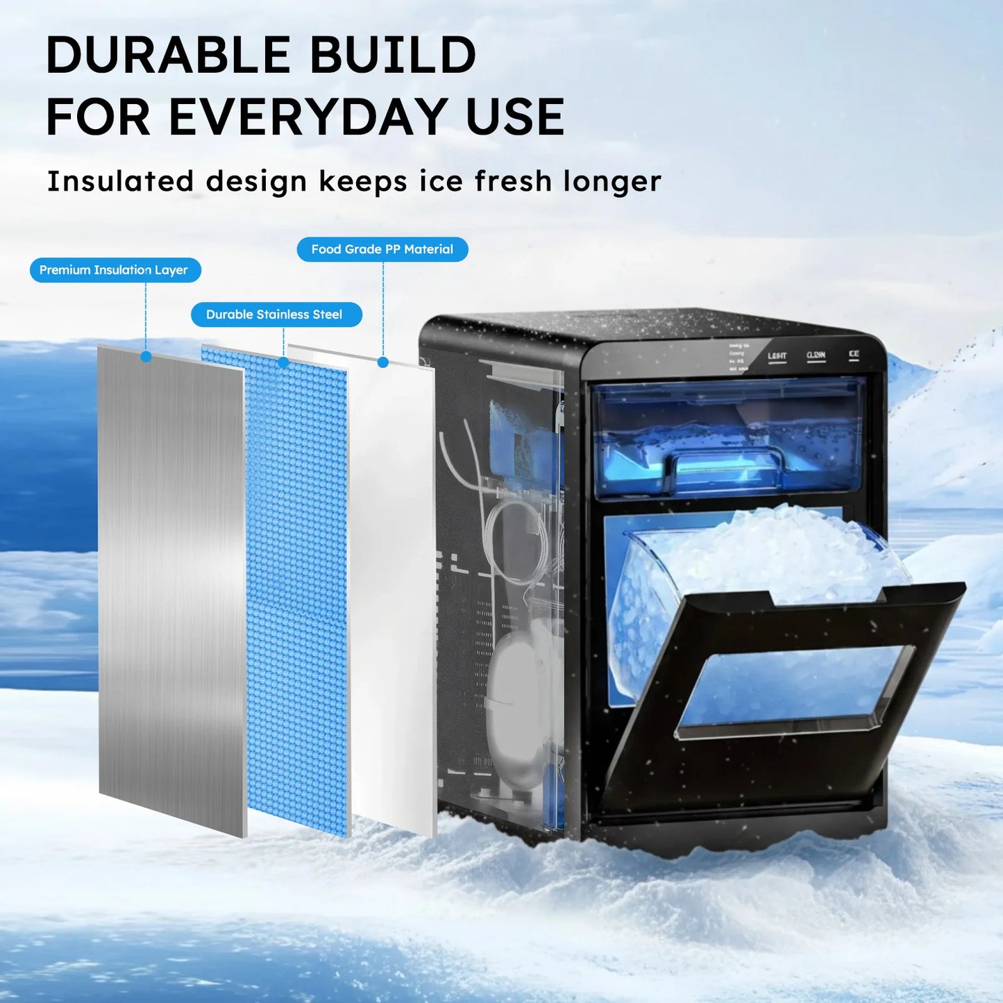 Nugget Ice Maker Countertop 44 Lb Day Pellet Ice Machine