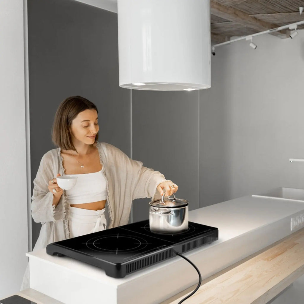 Powerful 4000W Dual Pot Induction Cooktop 110V Fast Heating