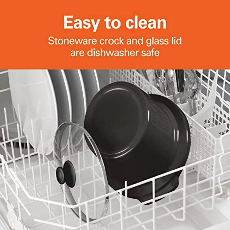 8 Quart Programmable Slow Cooker With 3 Settings Dishwasher Safe