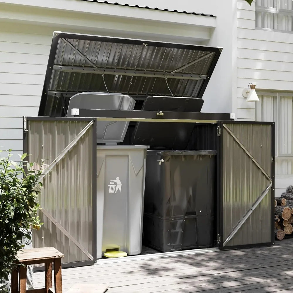 79 Cu Ft Premium Outdoor Metal Storage Shed With Lid