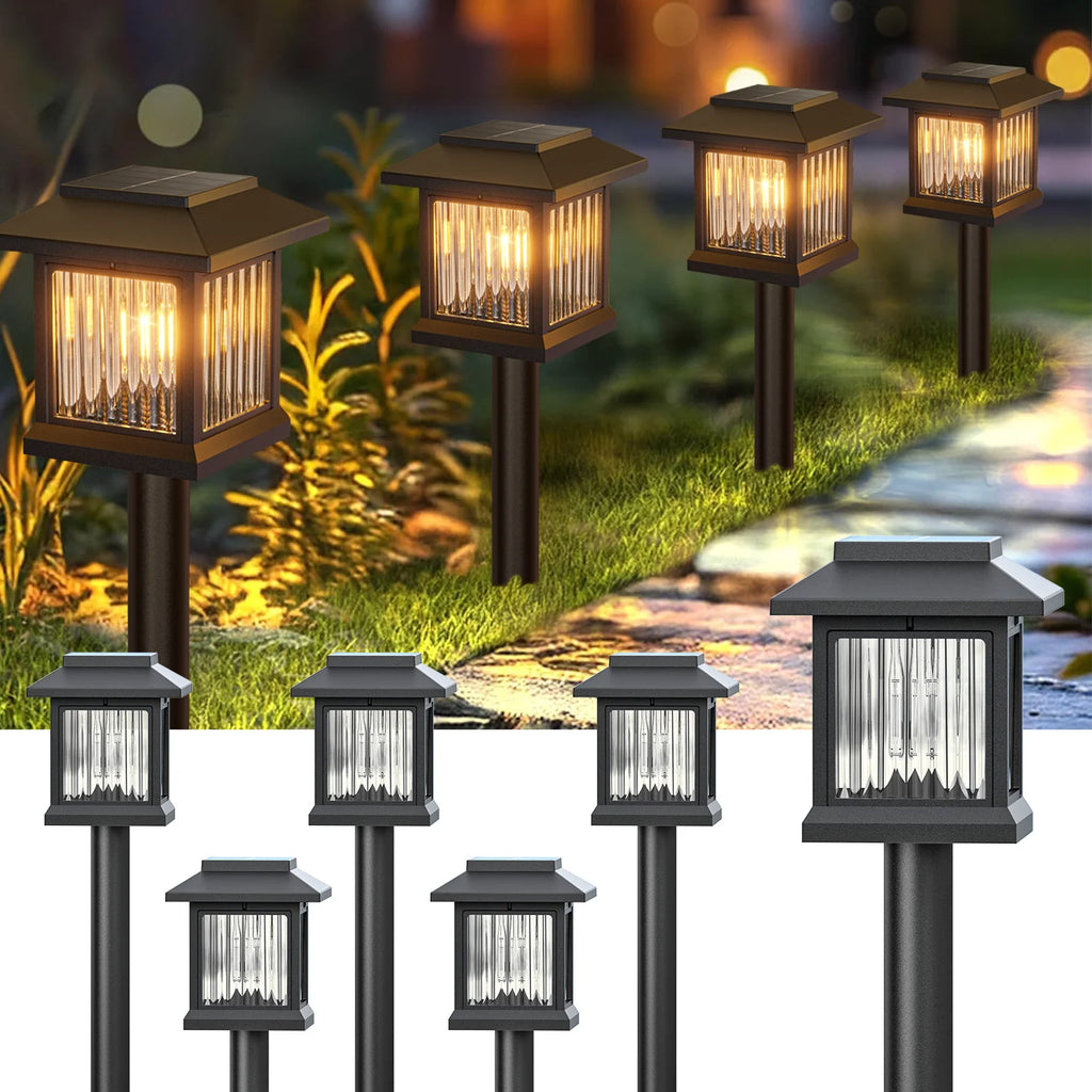 2/6-Pack Solar Outdoor Lights, Auto On/Off Solar Garden & Street Lights for Lawn, Patio, Driveway - Perfect Gifts