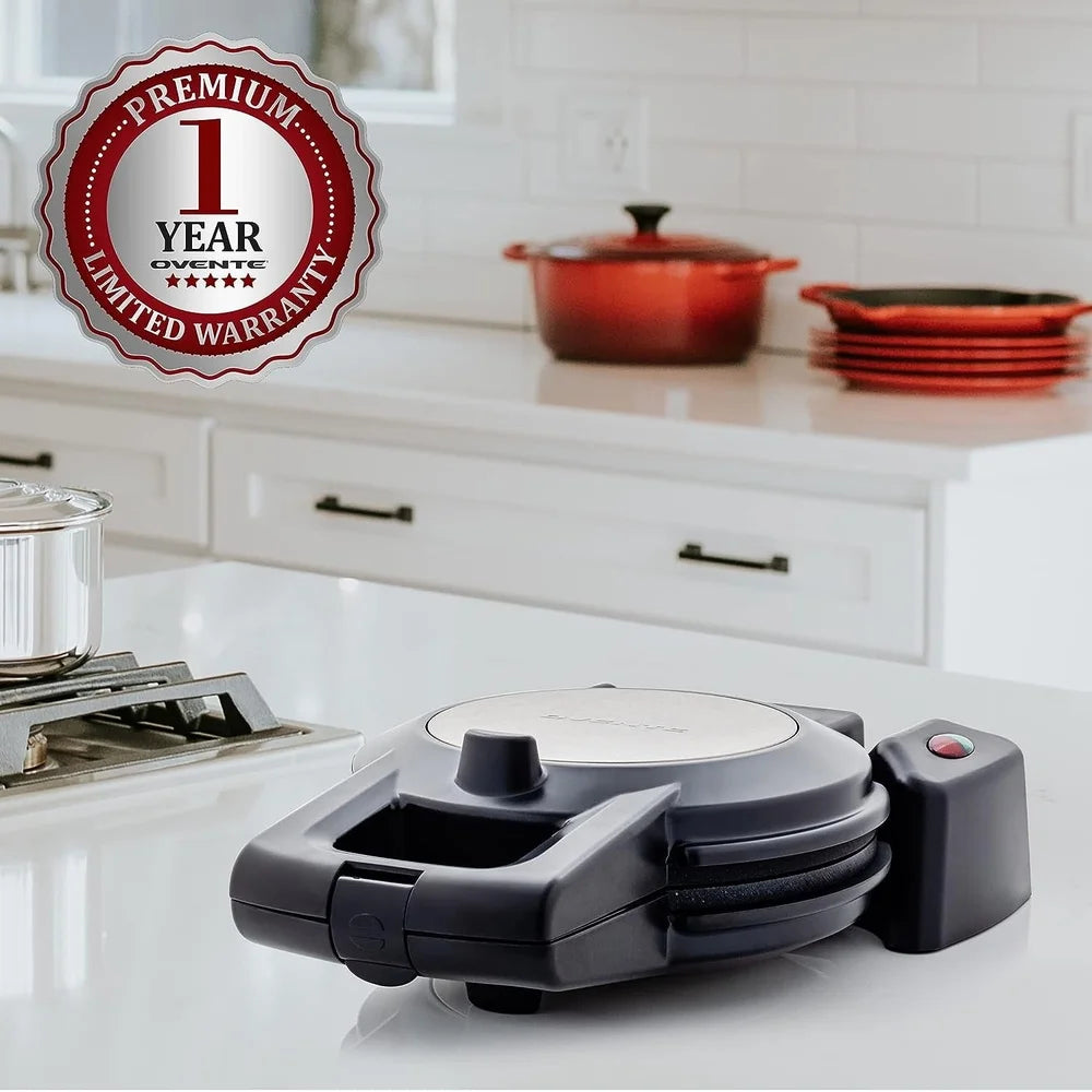 Belgian Waffle Maker 180° Rotating Non-Stick Plates Indicator Light Easy Cleanup Kitchen Appliance Perfect Gift All Occasions