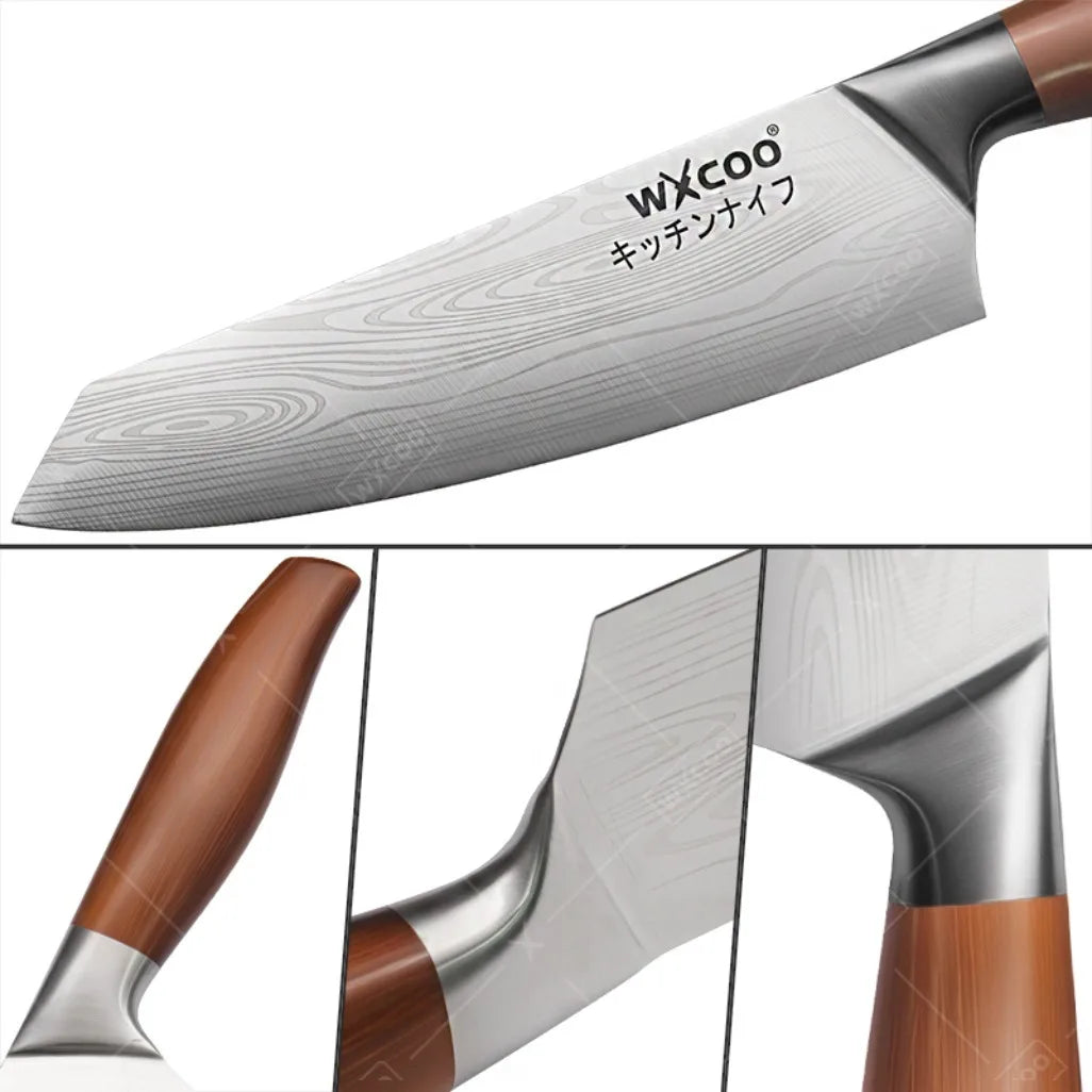 Three Piece Stainless Steel Kitchen Knife Multipurpose Cleaver Boning Knife