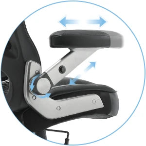 600 LB Big and Tall Office Chair with 3D Flip Arms Large Wheels Extra Wide Seat