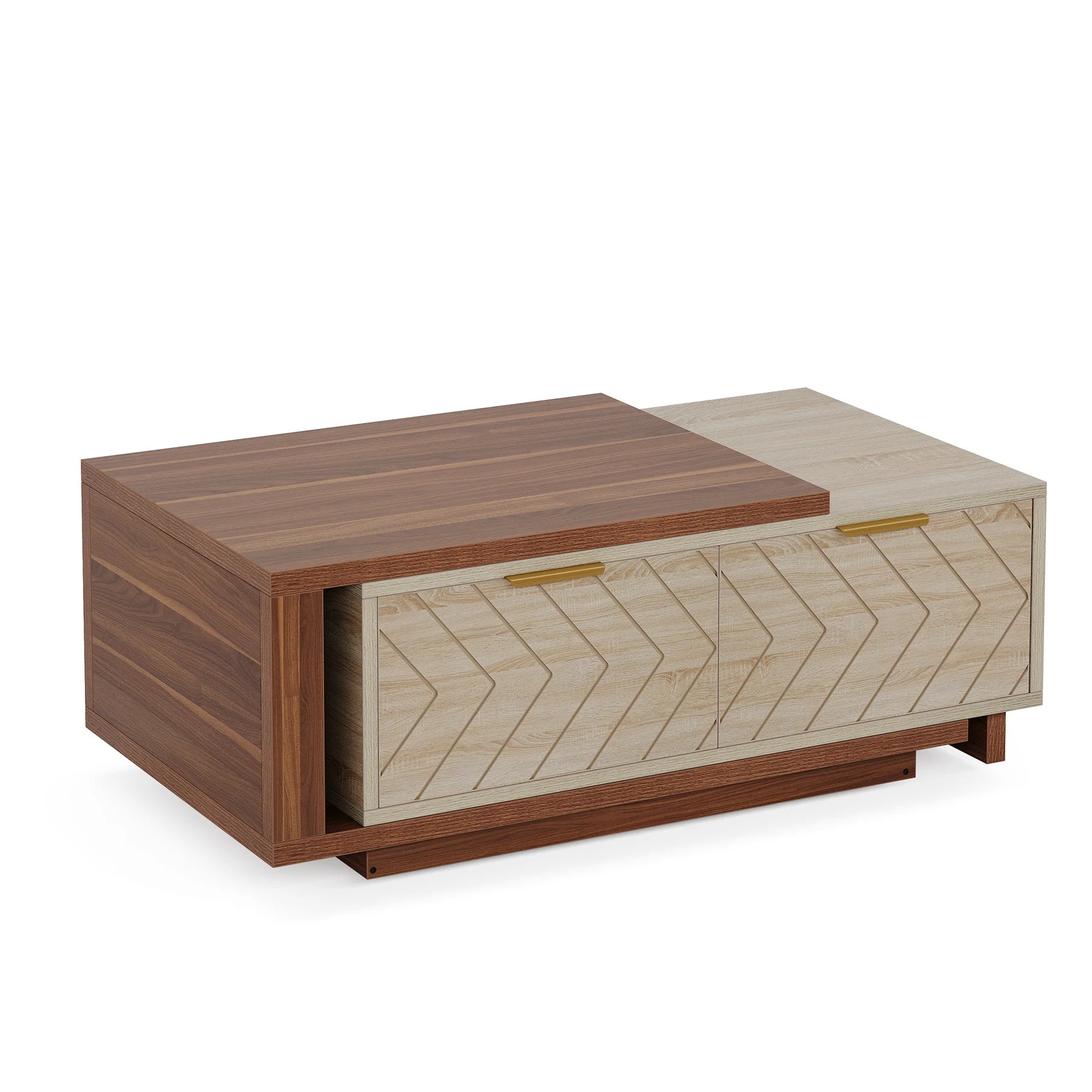 Tribesigns Extendable Coffee Table 42 To 65 Inches With Drawers