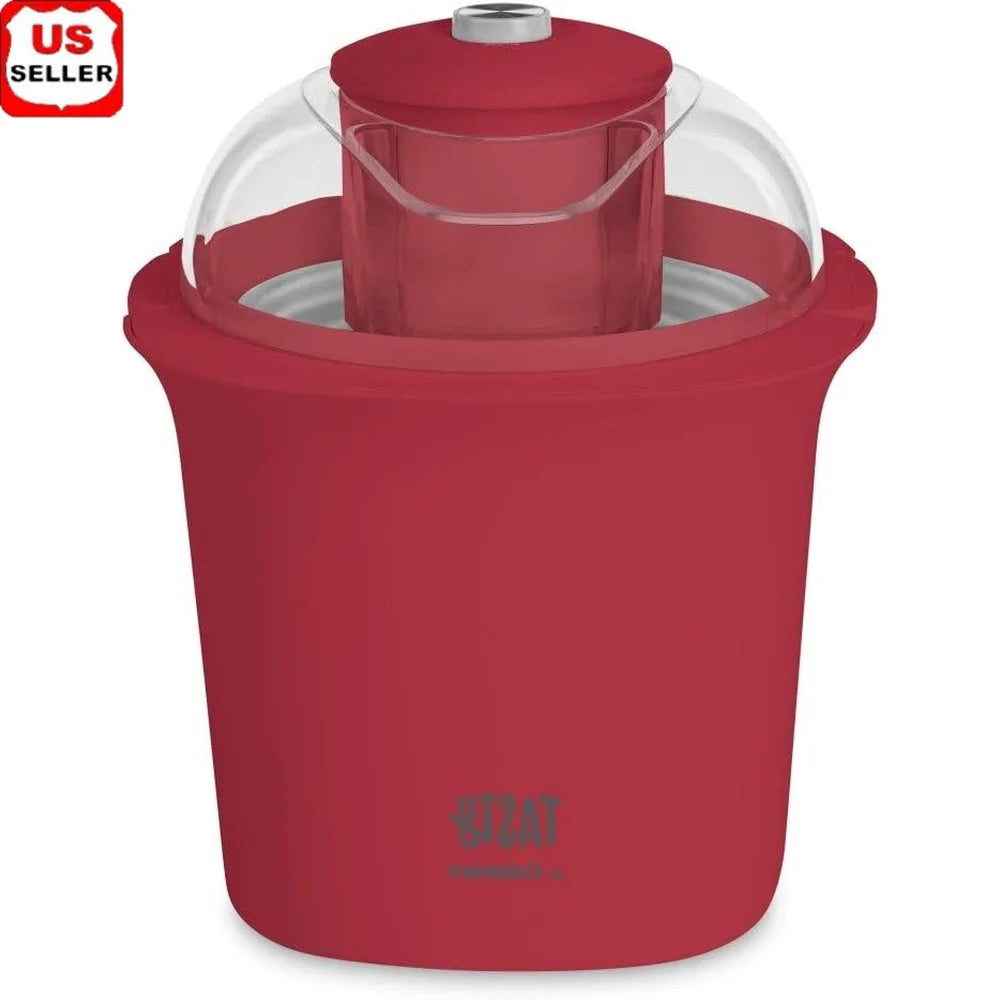Automatic Ice Cream Maker 1.5 Quart Frozen Yogurt Red