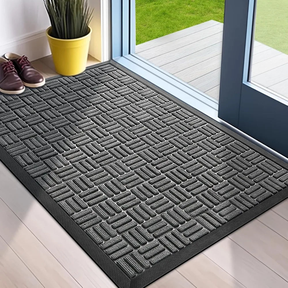 Front Door Mat Heavy Duty Dirt Trapper Absorbent Waterproof