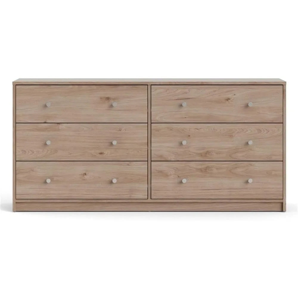 3 Piece Dresser and Nightstand Bedroom Set in Jackson Hickory