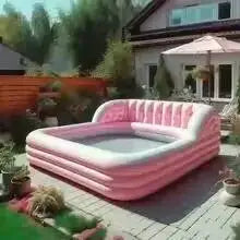 Commercial Inflatable Pool Sofa Lounge Portable for Outdoor Parties