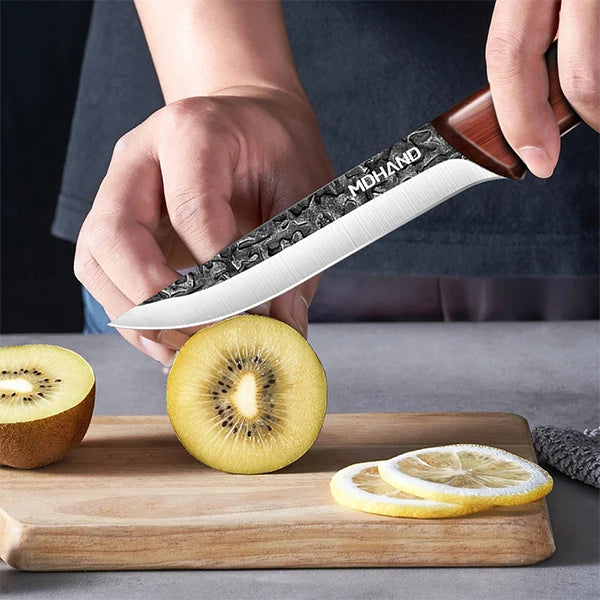 14 Piece Hand Forged Butcher Knife Set With Roll Bag