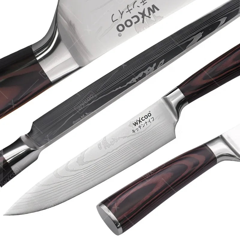 Three Piece Stainless Steel Kitchen Knife Multipurpose Cleaver Boning Knife