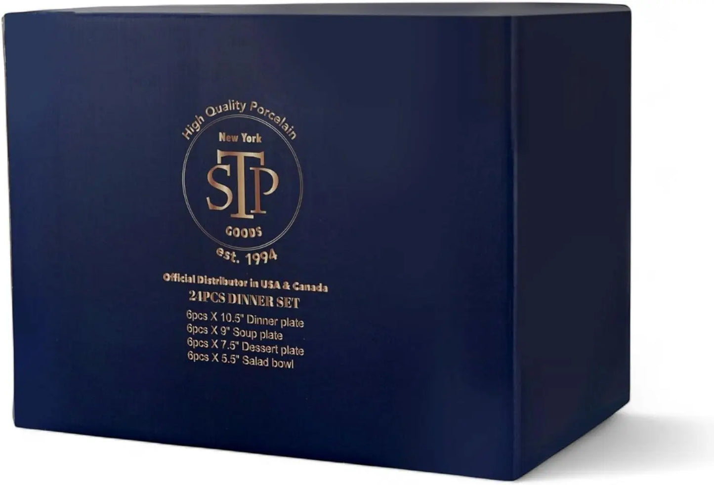 Bone China Dinnerware Set of 24 for 6 pers. Dessert Plate Dinner Plate Soup Plate with Serving Bowls (Melodie de Fleurs)