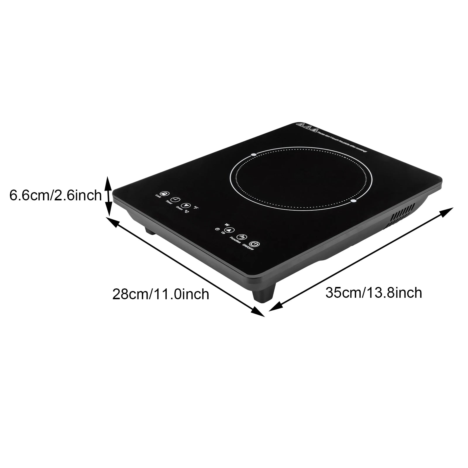 1800W Induction Cooktop Portable Low Noise Ultra Thin Countertop Plate