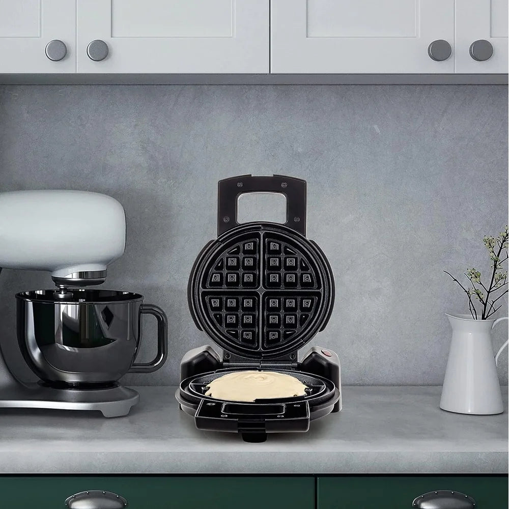 Belgian Waffle Maker 180° Rotating Non-Stick Plates Indicator Light Easy Cleanup Kitchen Appliance Perfect Gift All Occasions