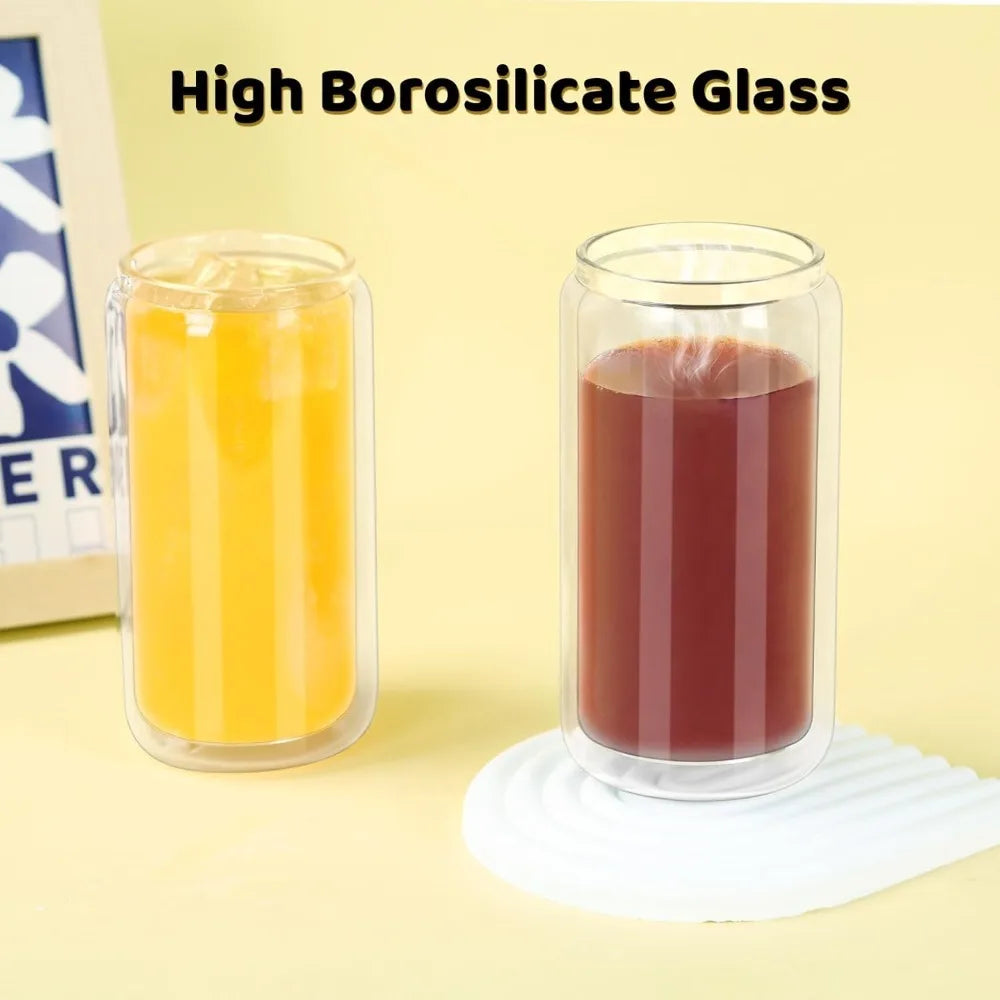 Discount Free Delivery   16 Oz Snow Globe Tumbler, 8 Pack Pre Drilled Sublimation Glass Cup For Glitter Snow Globe Diy, Double W