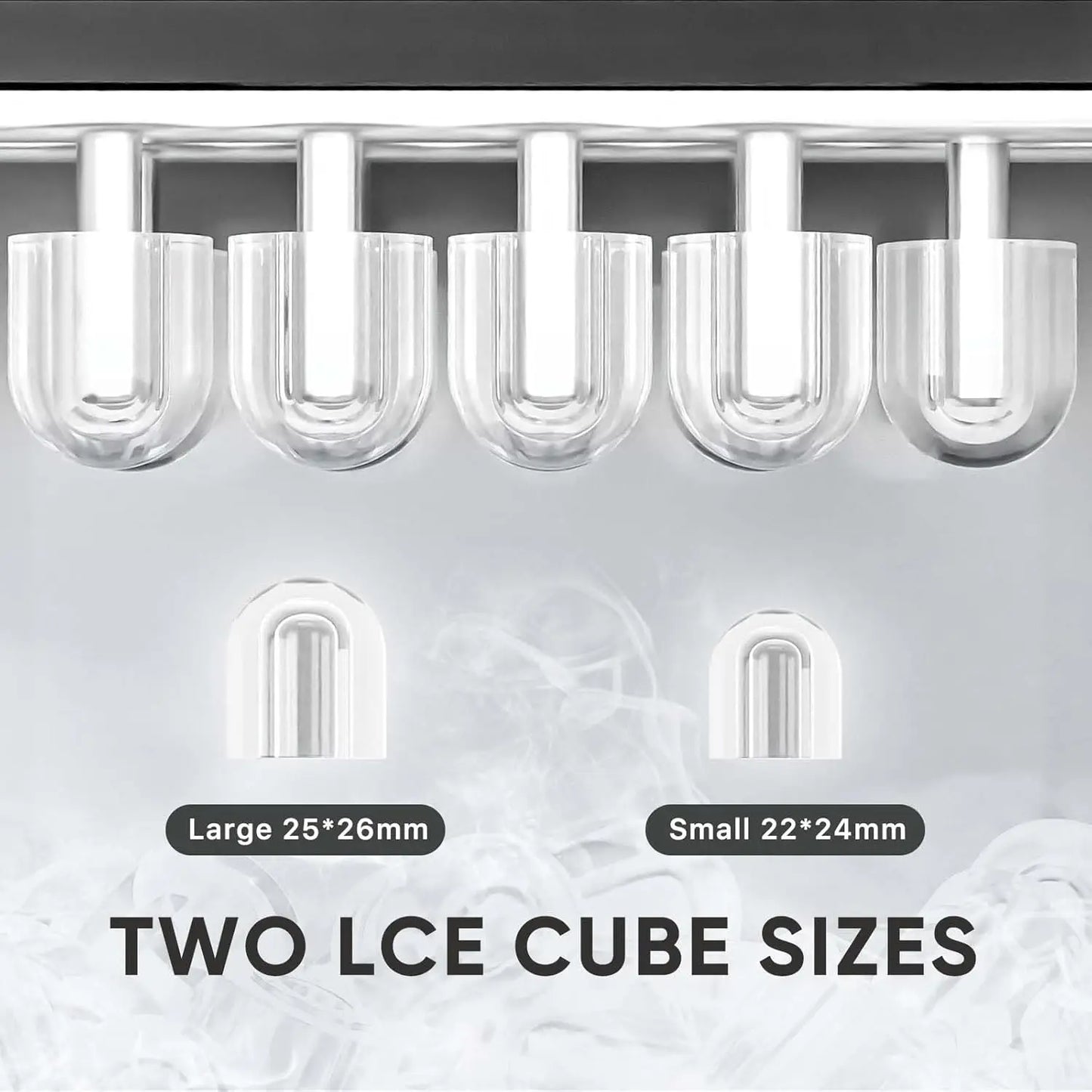 Portable Ice Maker For RV 26lbs 24H Quiet Self Cleaning