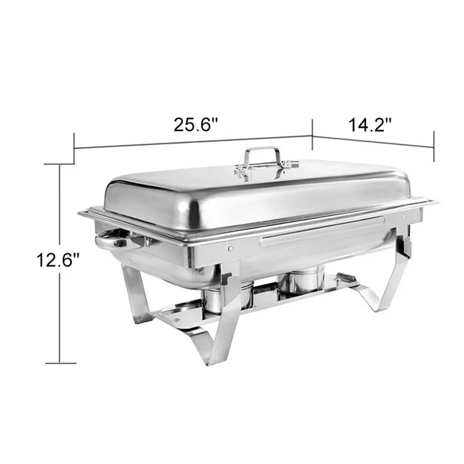 4PCS Stainless Steel Chafer Full Size Chafer Chafing Dish Buffet Set