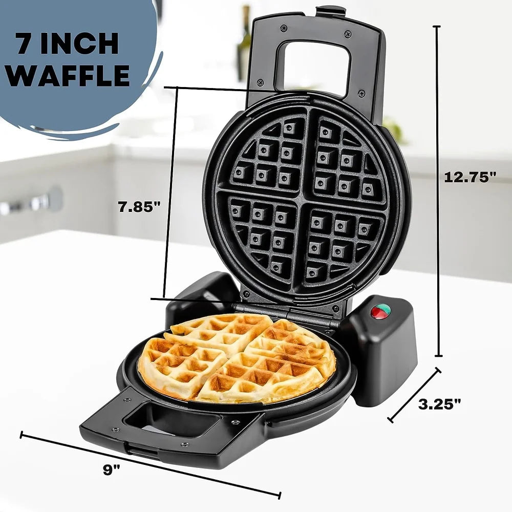 Belgian Waffle Maker 180° Rotating Non-Stick Plates Indicator Light Easy Cleanup Kitchen Appliance Perfect Gift All Occasions