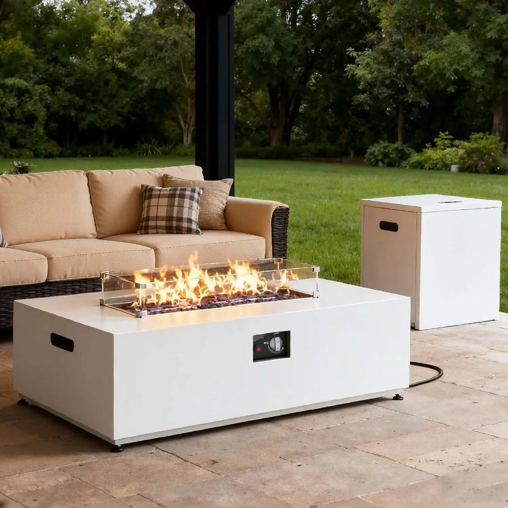 42 Inch Propane Fire Pit Table Set With Tank Holder