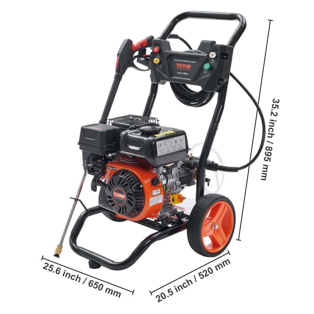 SucceBuy 3600 PSI Gas Pressure Washer With Copper Pump Kit