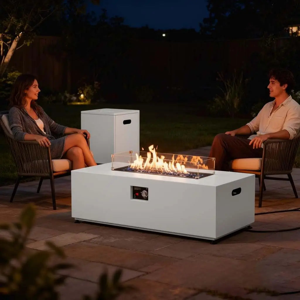 42 Inch Propane Fire Pit Table Set With Tank Holder