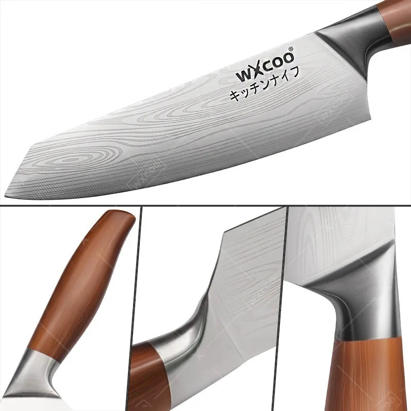 Three Piece Stainless Steel Kitchen Knife Multipurpose Cleaver Boning Knife