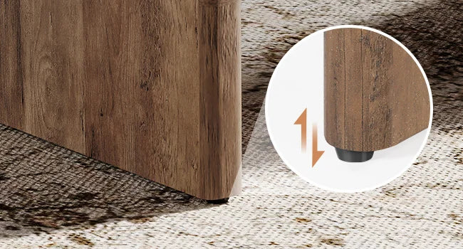 Rectangular Wood Coffee Table Farmhouse Low Profile Sturdy Base