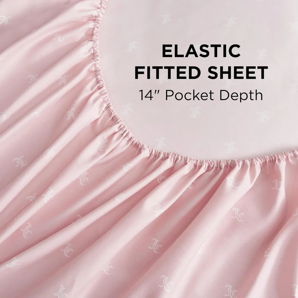 Black Link Logo Printed Comforter Set, Queen – Complete 8-Piece Bed in a Bag Collection