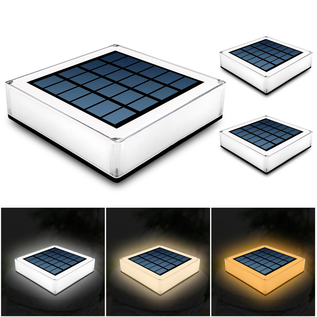2 Pack Solar Power LED Lights IP65 Waterproof Garden Decor