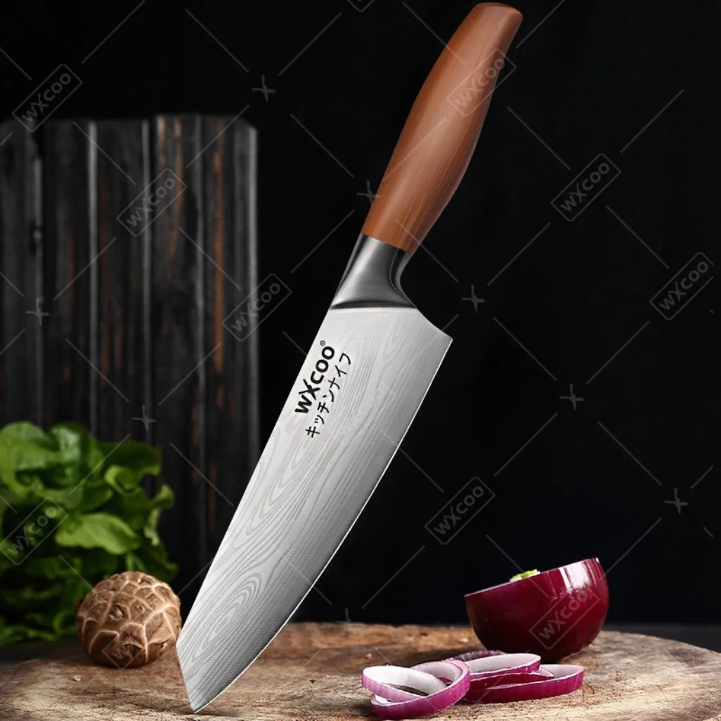 Three Piece Stainless Steel Kitchen Knife Multipurpose Cleaver Boning Knife