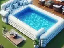 Commercial Inflatable Pool Sofa Lounge Portable for Outdoor Parties