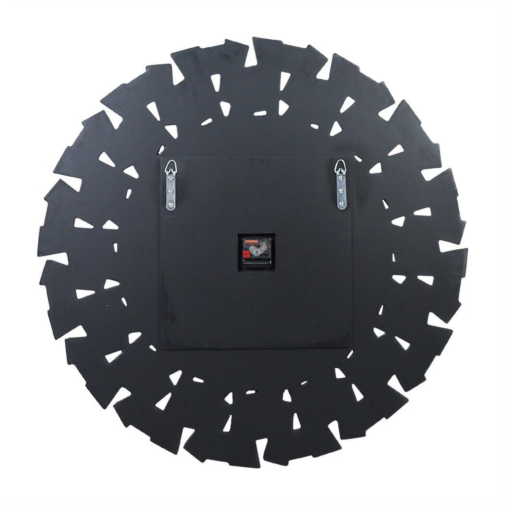 Large 3D Mirrored Sunburst Wall Clock With Roman Numerals Decor