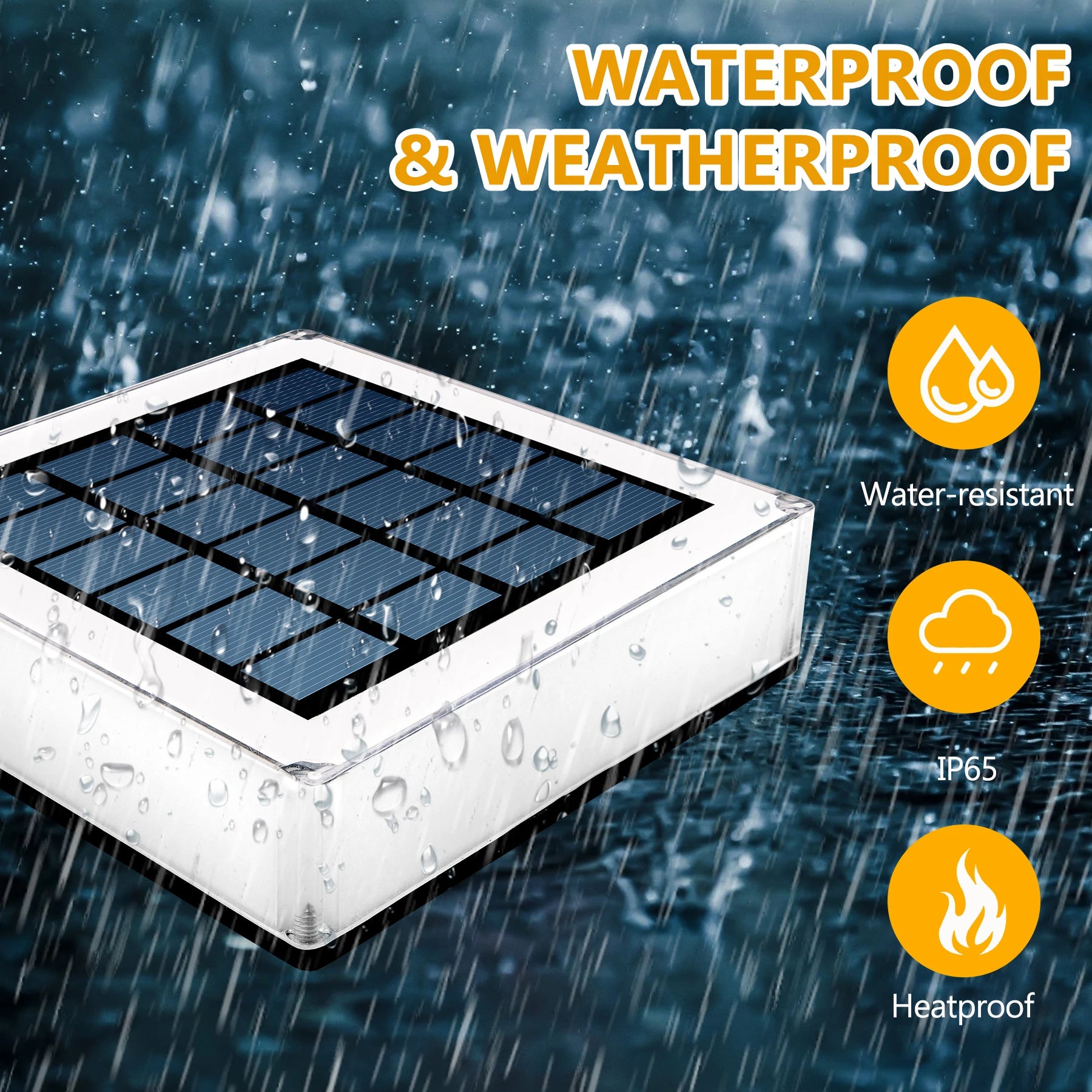 2 Pack Solar Power LED Lights IP65 Waterproof Garden Decor