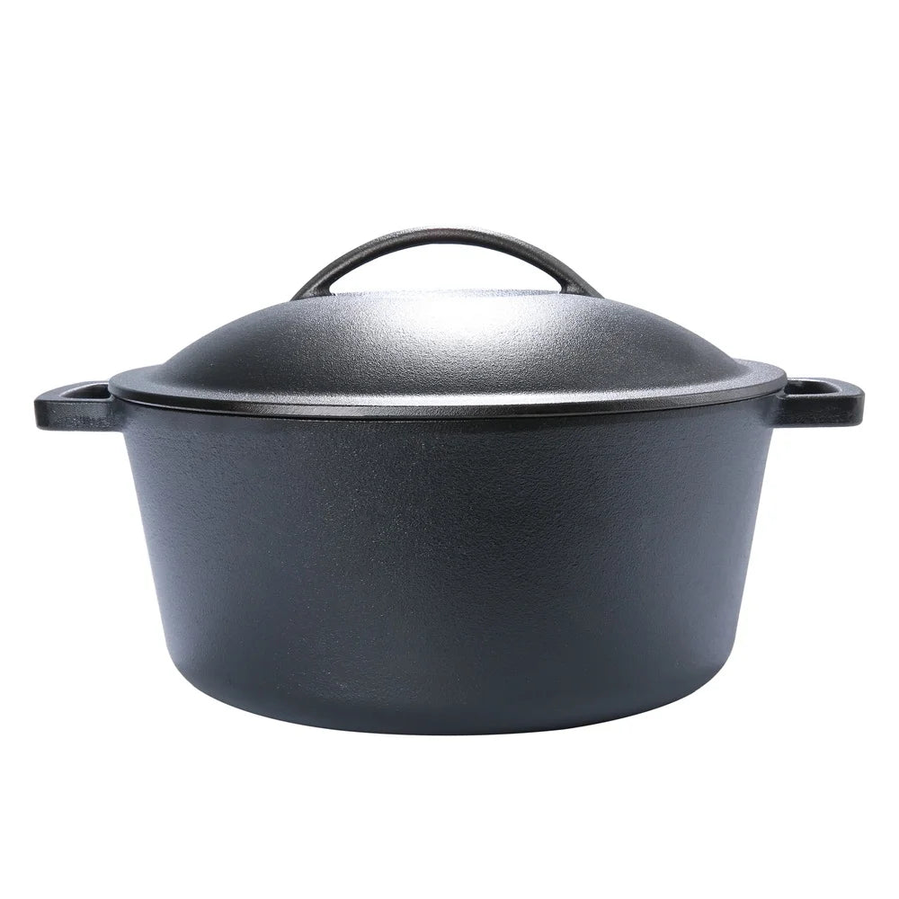 Preseasoned 5 Qt Cast Iron Dutch Oven For Oven Safe