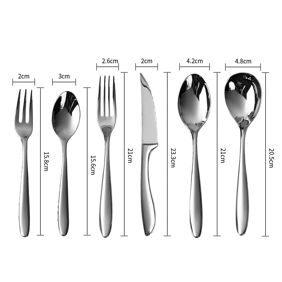 High-end 304 stainless steel restaurant and hotel creative high-end tableware steak, knife, fork and spoon set