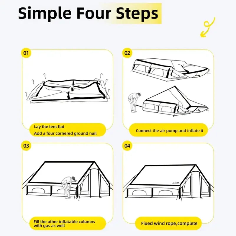 129 Square Feet Inflatable Tent Canopy For Outdoor Playhouse