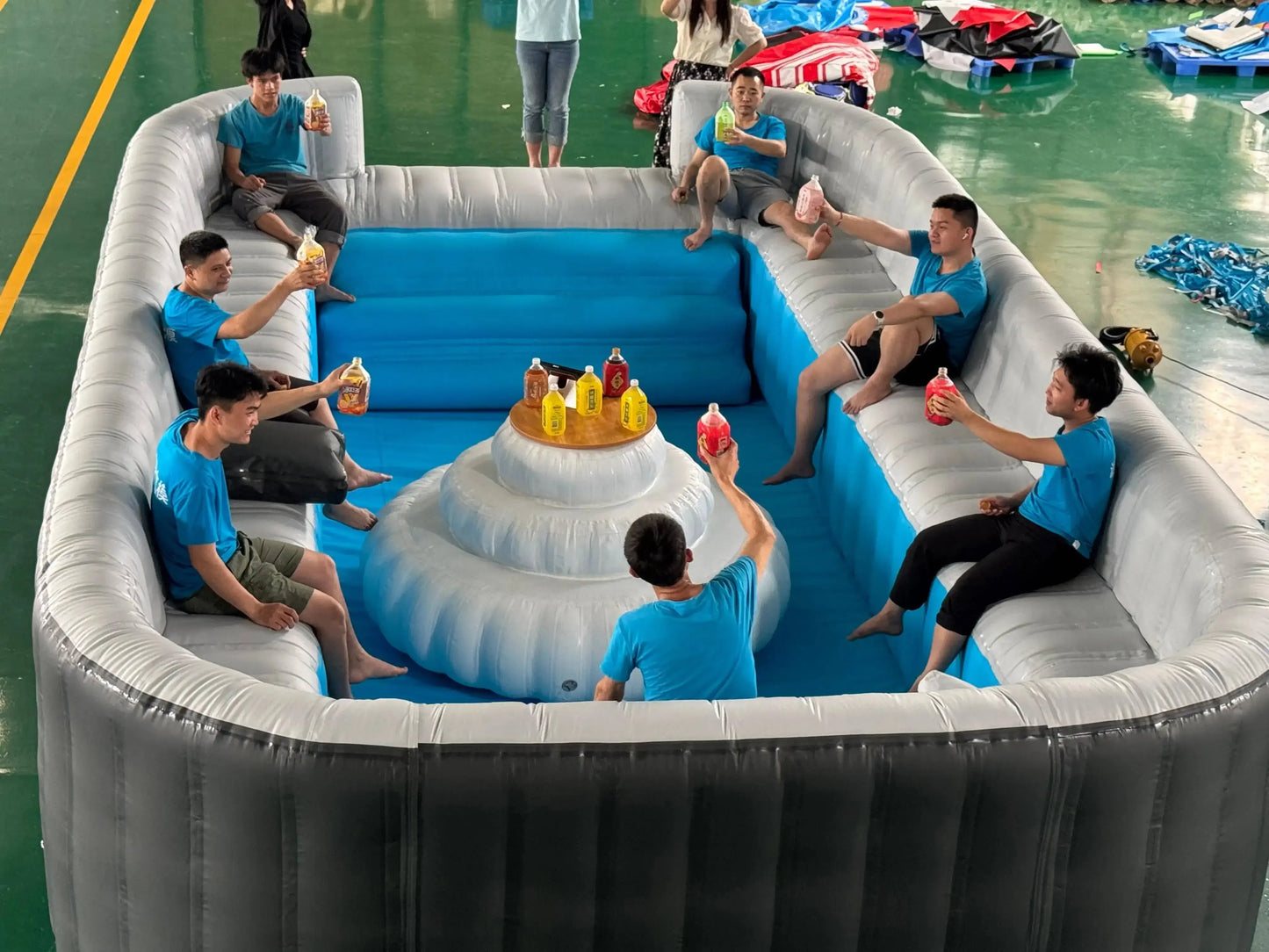 Commercial Inflatable Sofa Pool Lounge for Outdoor Parties and Events