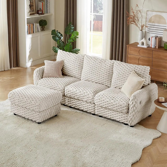Modular L Shaped Sectional Sofa With Deep Seat For Living Room