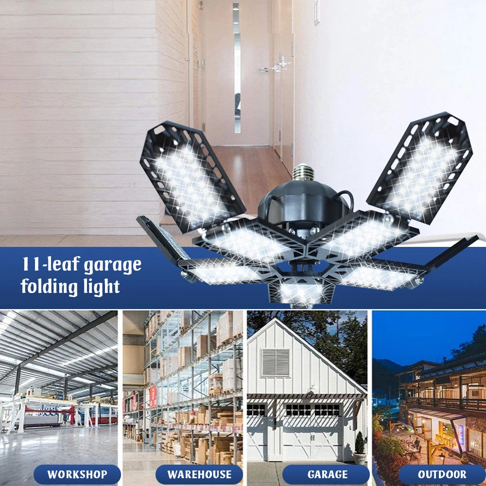 E27 LED Garage Light 180W Foldable 15000 Lumens For Home