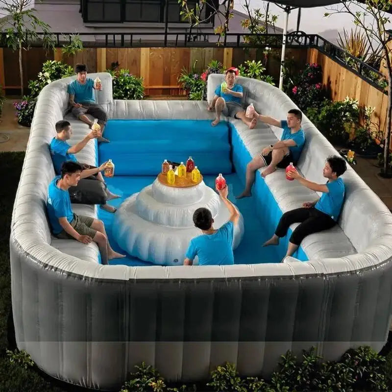 Commercial Inflatable Pool Sofa Lounge Portable for Outdoor Parties